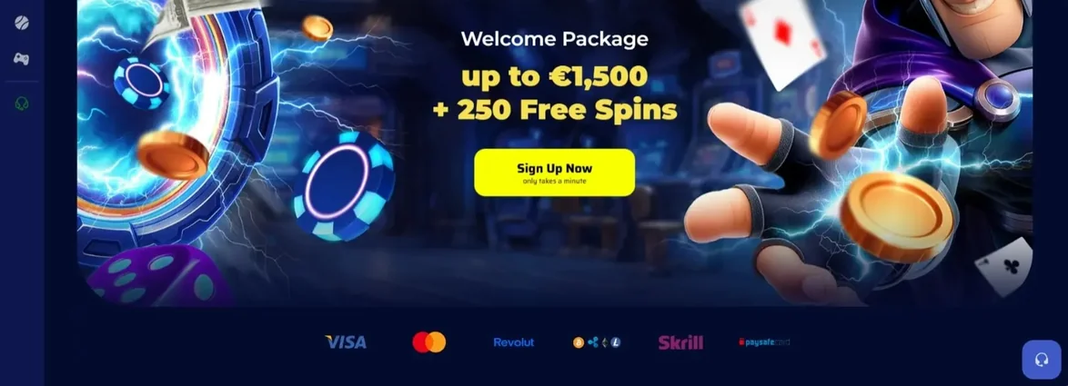 Reclama bono bienvenida casino.